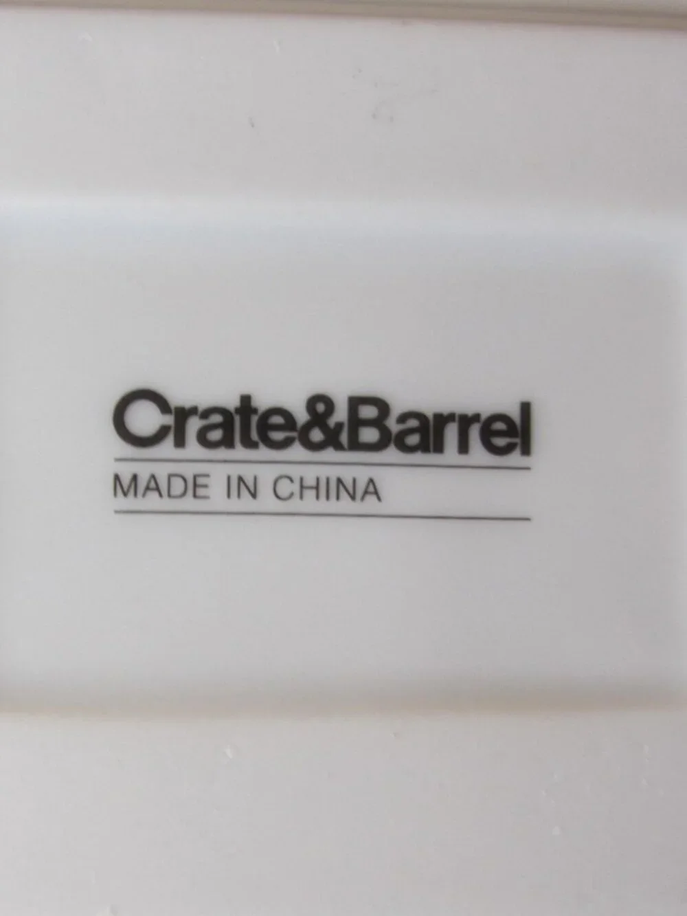 crate & barrel 2 rectangle ceramic beer plates (W6617)
